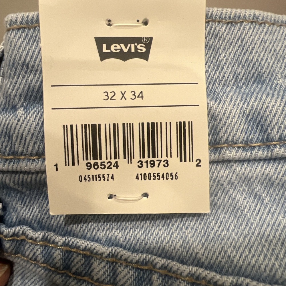 Levi's 511 Slim Fit Jeans Men's 32X34 Light Indigo Distressed Patch Stretch - Picture 10 of 14